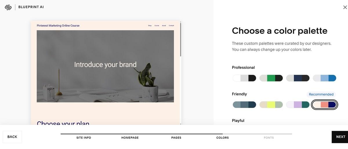 Squarespace's blueprint AI for building websites